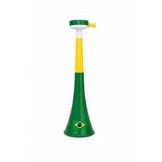 Corneta Vuvuzela Brasil Retrátil 48cm Buzina Torcedor Copa Futebol Fanfarra Festa Estádio Som Alto