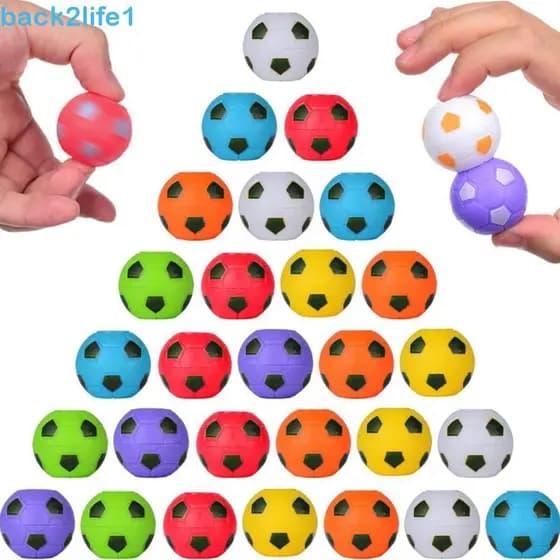 BACK2LIFE1 10 Pcs Spinners De Futebol , Mini Brinquedos Giratórios De Bola Lembrancinhas De 4 Cm Bolas Saltitantes De Sa
