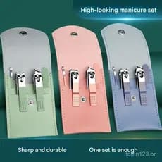 Conjunto de Cortador de Unhas em Aço Inoxidável 4 Peças Ferramenta de Cuidado com Unhas Tesoura Ferramenta de Pedicure