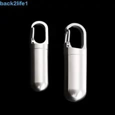 BACK2LIFE1 Caixa De Comprimidos De Medicamentos Selada Para Homens Pendurar Fivela Chaveiro Organizador De Cápsulas De A