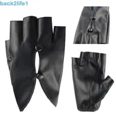 BACK2LIFE1 Luvas Femininas De Couro , De Meio Dedo PU Antiderrapantes Para Performance De Dança