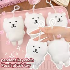 4 Unidades De Chaveiro De Urso De Boneca De Pelúcia-Presente De Brinquedo De Lembrança-Pingente Macio E Fofo-Enfeite De