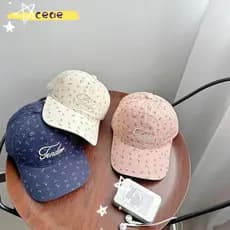 Boné De Beisebol CEAE , Chapéu De Sol Anti-uv De Flor , Bonés Y2k Ajustáveis Bordados Da Moda Verão