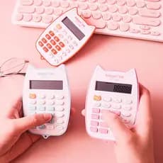 Belden calculadora gato criativo estudantes do ensino fundamental portátil computador de 12 dígitos Mini bonito fresco d