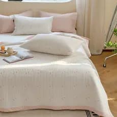 Lençol de algodão puro dupla face, peça única, acolchoado, algodão, Tatami, capa de cama, três peças, espessado, quatro