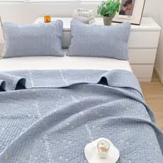 Capa de cama de algodão lavado de algodão de dupla face de algodão puro de dupla utilização Lençol de cama de tatame aco