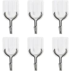 Conjunto de 6 peças de suporte para toalhas Mr.S Store, cabide de porta de plástico, suporte para chapéus autoadesivo, p