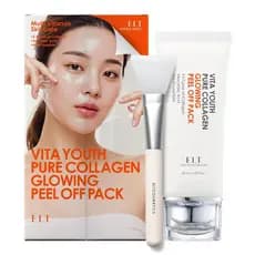 Máscara Facial Peel Off de Colágeno ELT - Máscara Facial Coreana Hidratante e Firmadora com 5 Tipos de Colágeno, 8 Peptí