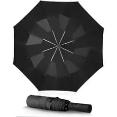 Guarda-chuva à prova de vento BAODINI para chuva, dobra-se facilmente, abre e fecha automaticamente, 46 polegadas, compa
