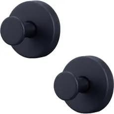 Ganchos com Ventosa para Chuveiro, Banheiro, Cozinha, Porta de Vidro, Espelho, Azulejo – Ganchos de Chuveiro Pretos Fosc