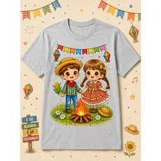 Camiseta Festa Junina Kids Estampa Caipirinha Infantil