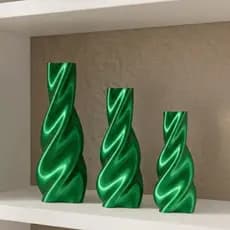 Kit 3 Vasos Decorativos Espiral Luxo Sala Home Decor Vasos Flores Jarro Arranjo Casa e Decoração