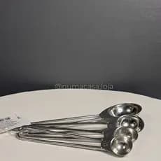 Kit com 4 Colheres Medidoras em Aço Inox