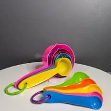 Kit de Medidores de Cozinha 10 Peças Xícaras e Colheres Medidoras Coloridas para Receitas e Confeitaria