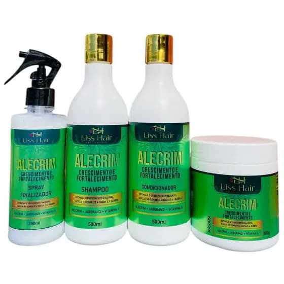 Kit Capilar Alecrim Para Crescimento e Fortalecimento de Fios 4 Passos Liss Hair