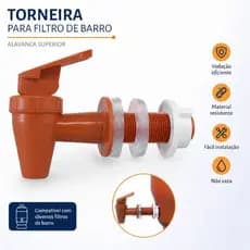 Kits Torneira para Filtro de Barro Marrom Bebedouro Filtro por Gravidade/ Universal