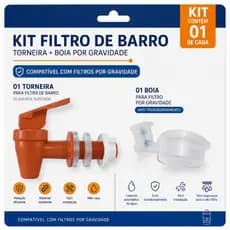 Torneira e bóia para filtro de barro, kit bóia e torneira filtro por gravidade