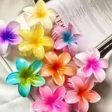 Kit 12/+ peças 8cm Grampos/Piranhas de Cabelo Flor de Feriado de Praia –Barrettes/ link para atacado