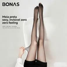 Meia-Calça Feminina Preta E Bege – Ultrafina Anti-Queda , Resistente A Rasgos Para Todas As Estações