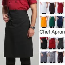 Pronto Estoque Avental De Meio chef Restaurante Padeiro Trabalho Antiincrustante Pode Ser Personalizado Com Logotipo Uni
