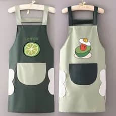 Avental doméstico à prova de óleo à prova d'água cozinha moda feminina versão coreana adulto cozinhar trabalho resistent