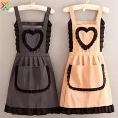 Adorável Avental De Lona Feminino Cozinha Doméstica Cozinhar Antifouling Respirável Wearable Moda Workwear Para Mulher