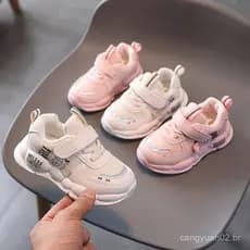 Calçados infantis, tênis esportivos de malha, tênis estilo "dad shoes" para meninos, sapatos de sola macia para bebês me
