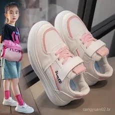 Novos tênis esportivos infantis elegantes e modernos, sapatos casuais com solas macias e antiderrapantes XIZV