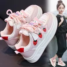 Tênis infantis femininos novos de verão, casuais, brancos, esportivos, para meninas mais velhas, sapatos modernos e eleg