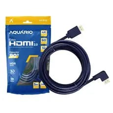 Cabo Hdmi 2.0 90 Graus 4k Ultra Hd 3d 5m Ponta Gold 4K905 Aquário