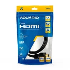 Cabo Hdmi 2.0 4k Blindado 5m Ponta Gold 60hz 4k05 Aquário