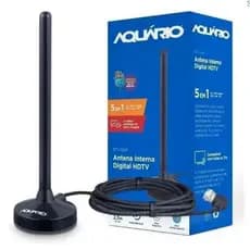 Antena Digital Interna 5 Em 1 Para Tv Base Magnética - DTV 100P