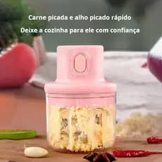 Mini Processador Triturador cozinha Sem Fio Elétrico 250ML processador de alimentos Alho Gengibre