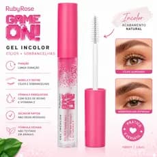 Gel Incolor Cílios + Sobrancelhas Game On Ruby Rose Hb509