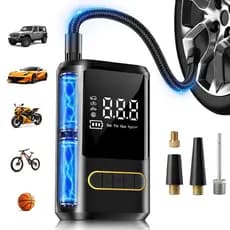Inova Bomba de Ar Inflável Multifuncional 80W 4000mAh 150 PSI Detecção de Pressão Luz LED SOS