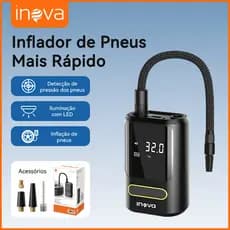 Inova Bomba de Ar Digital Mini Calibrador Compressor de Pneus Carro Moto Bike Portátil