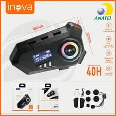 Inova fone de ouvido bluetooth 5.4 para capacete de motocicleta microfone para motocicleta
