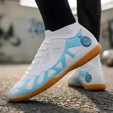 Chuteira Futsal Quadra Salão Sola Anti-Derrapante Aderente Leve e Macio Merks 10