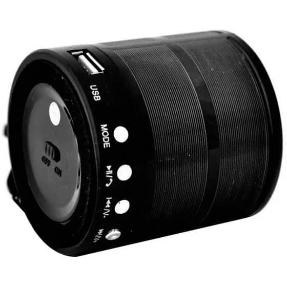 Alto-falante Caixa Som Mini Speaker WS-887 Bluetooth Preto