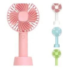 Mini Ventilador Portátil Recarregável com Suporte de Mão