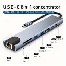 USB C HUB HUB Docking Station Splitter USB 3.0 Leitor de cartão SD multifuncional para computador