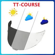 Motorcycle Photochromic Lenses Replacement Visor For KYT TT-COURSE Helmet Anti-Scratch Anti-UV Dustproof Windshield Ridi