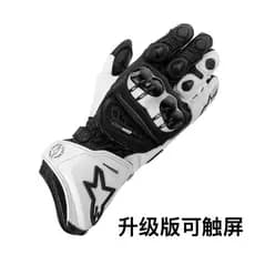 Couro genuíno PRO novo estilo resistente a choques motocicleta corrida ciclismo motocicleta à prova de vento luvas prote