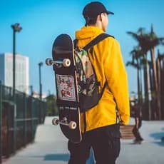 Mackar skate saco duplo Rocker estrada terra Punch Board grande capacidade de proteção engrenagem armazenamento mochila
