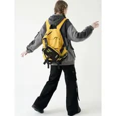 YONAIGA + Original ins Estilo Grande Capacidade Multifuncional Moda Tendência Contraste Cor Mochila Estudante Mochila