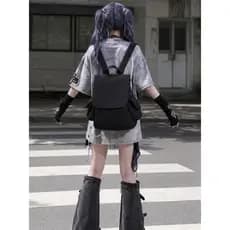 YONAIGA + Original ins Estilo Simples Pequena Mochila Homens Mulheres All-Match Textura Pequena Mochila Diária Estudante