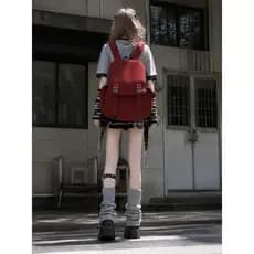 YONAIGA + Original ins Estilo Mochila Homens Mulheres Grande Capacidade Estilo Preppy Bolsa Escolar Alunos do Ensino Méd