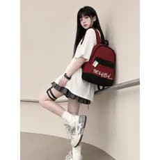 YONAIGA + Original ins Contraste Cor Pequena Mochila Senhoras Diariamente All-Match Grande Capacidade Feminina Commuter