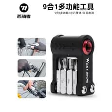 Ferramenta de reparo de bicicleta Western Rider multifuncional nove em um portátil de emergência ao ar livre compacto co