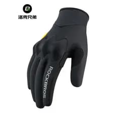 Rock irmãos luvas de ciclismo dedo cheio motocicleta bicicleta elétrica luvas longo dedo tela toque das mulheres dos hom